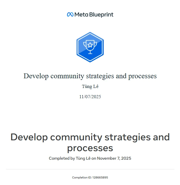 Chứng chỉ Meta Community Strategies