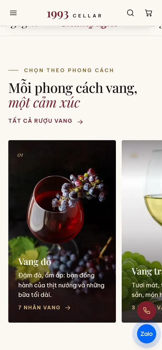 1993 Cellar on mobile: Wine styles