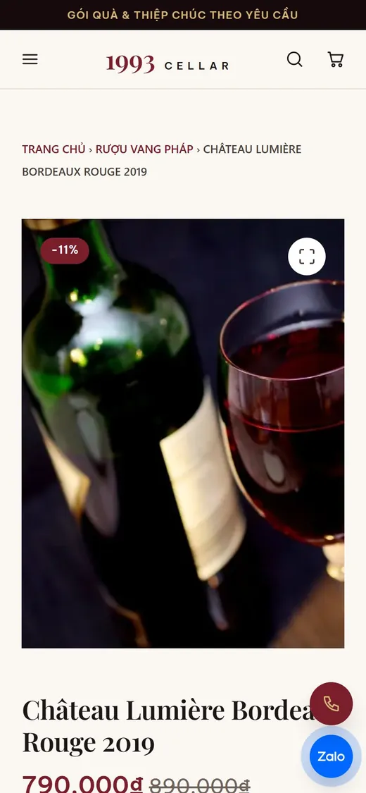 1993 Cellar on mobile: Product detail
