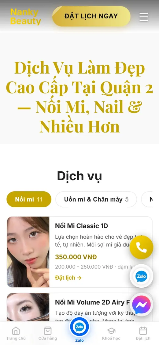 Nanky Beauty on mobile: Services