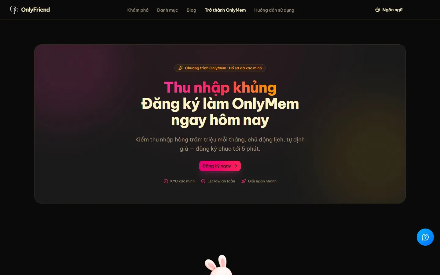 OnlyFriend: Đăng ký trở thành OnlyMem