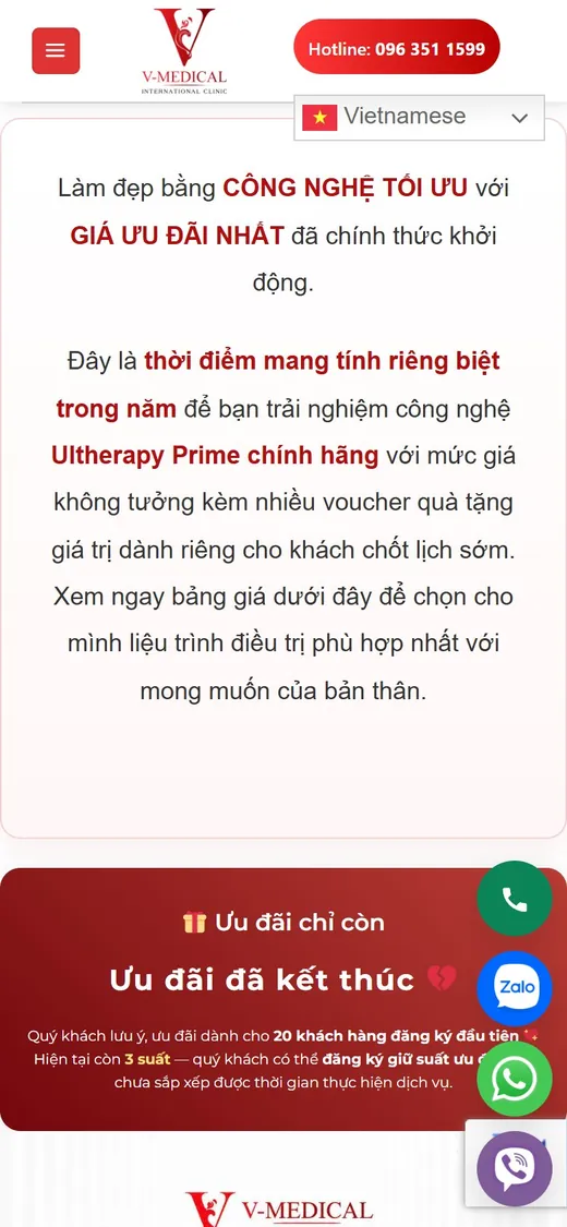 V-Medical Clinic on mobile: Treatment highlights